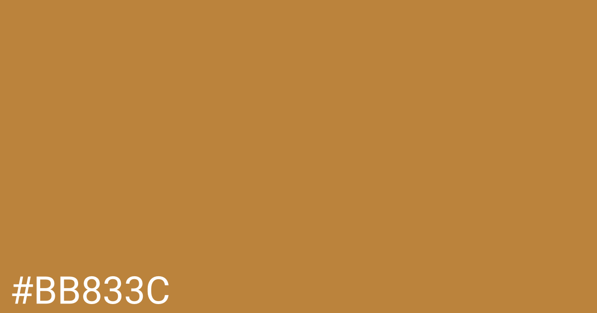 Hex color #bb833c graphic