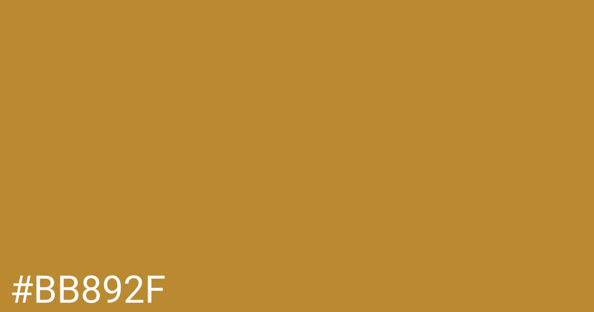 Hex color #bb892f graphic