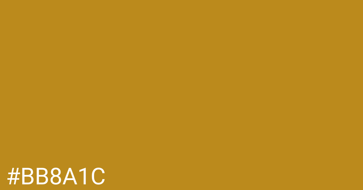 Hex color #bb8a1c graphic