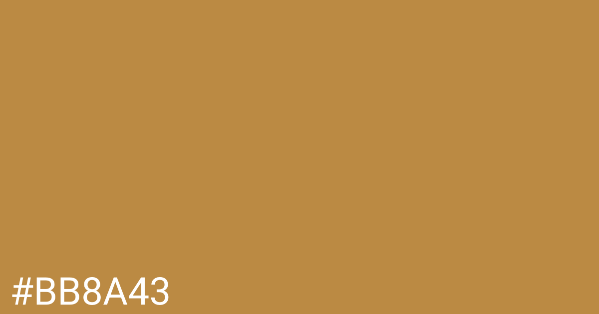 Hex color #bb8a43 graphic