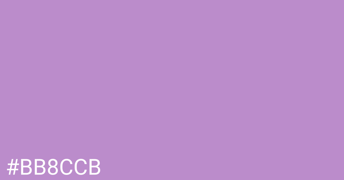 Hex color #bb8ccb graphic