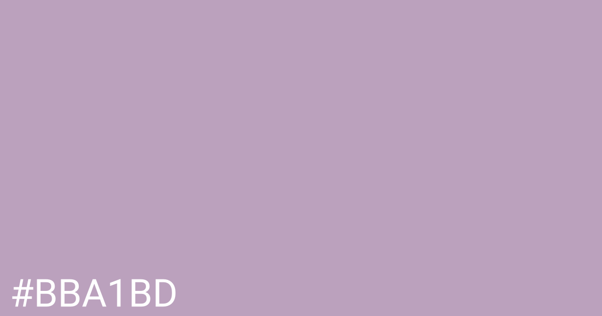 Hex color #bba1bd graphic