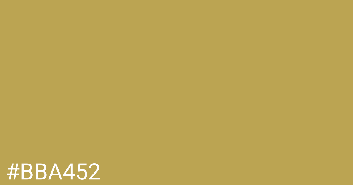 Hex color #bba452 graphic