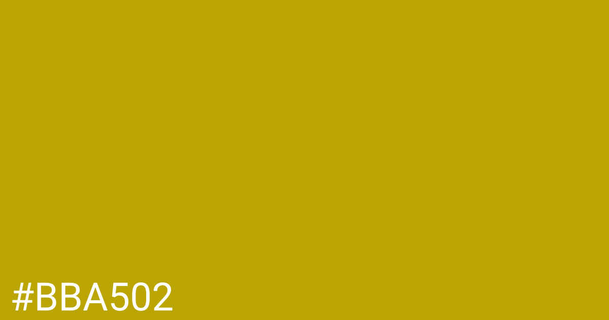 Hex color #bba502 graphic