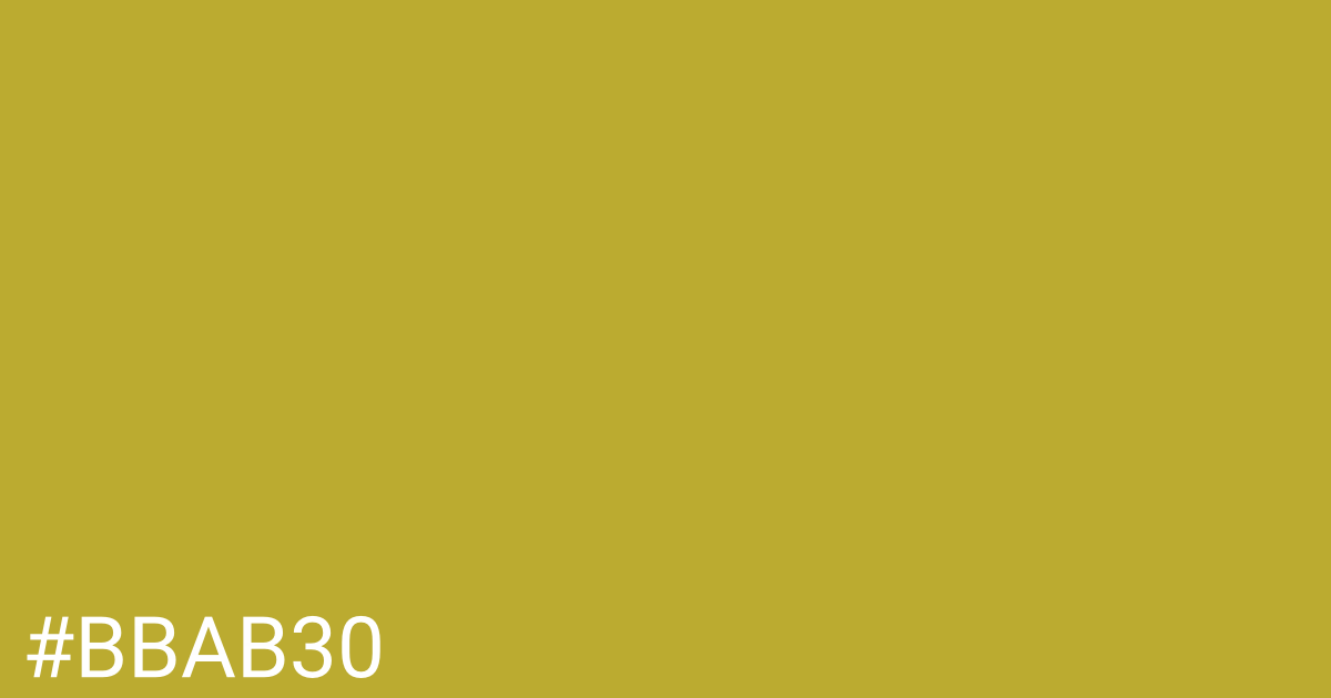 Hex color #bbab30 graphic