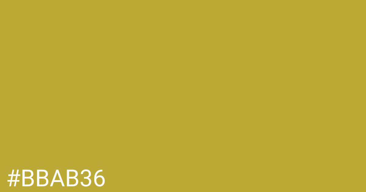 Hex color #bbab36 graphic