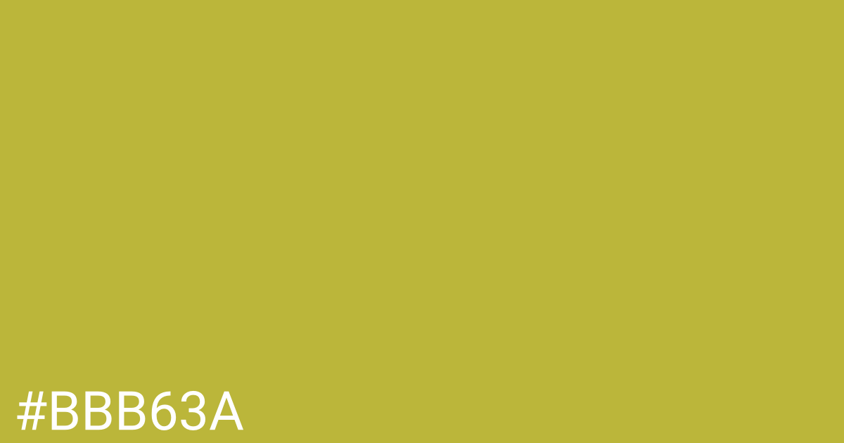 Hex color #bbb63a graphic
