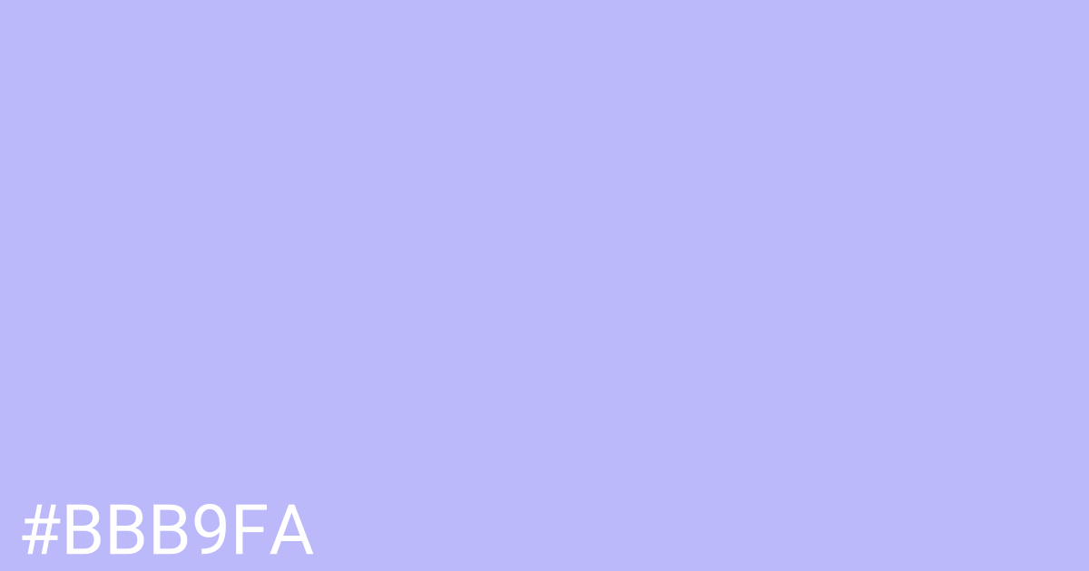 Hex color #bbb9fa graphic