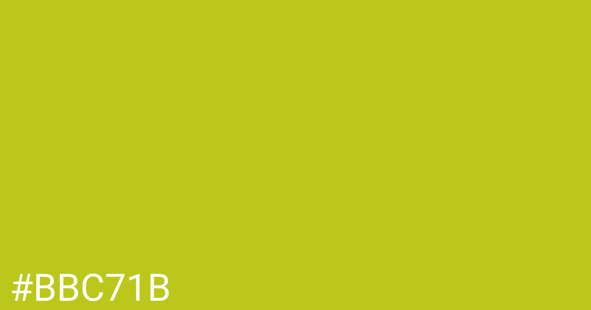 Hex color #bbc71b graphic