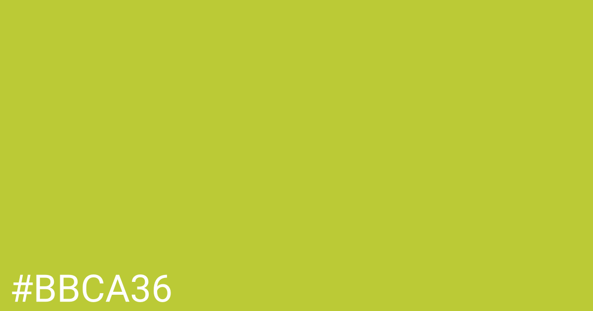 Hex color #bbca36 graphic