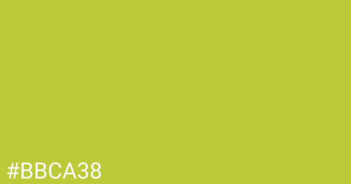 Hex color #bbca38 graphic