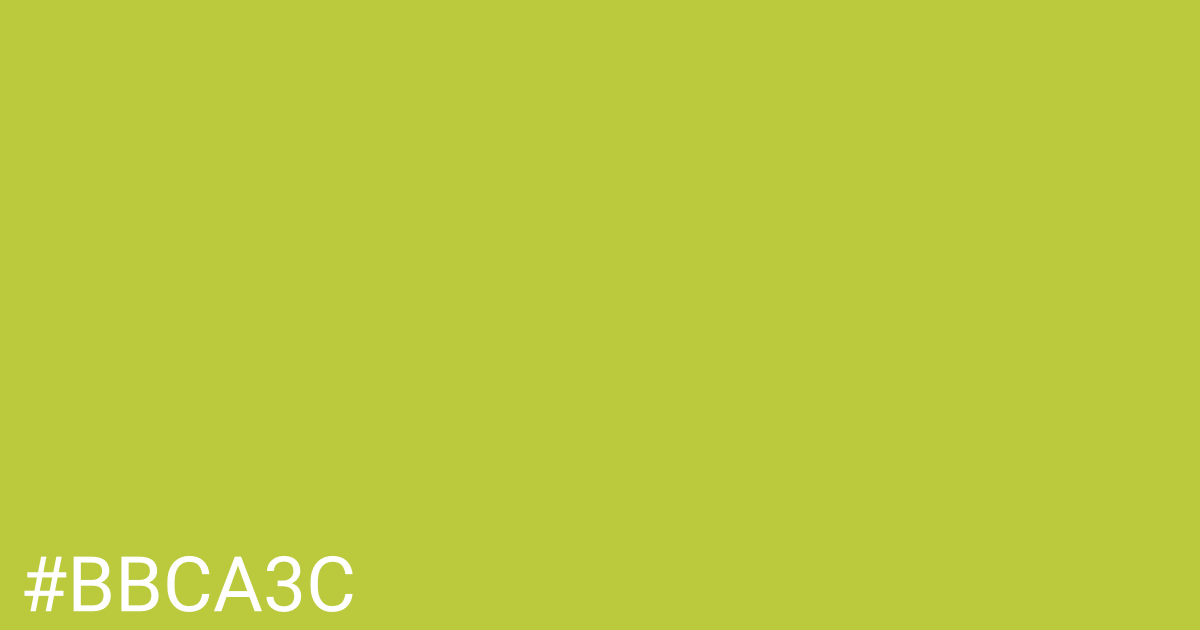 Hex color #bbca3c graphic