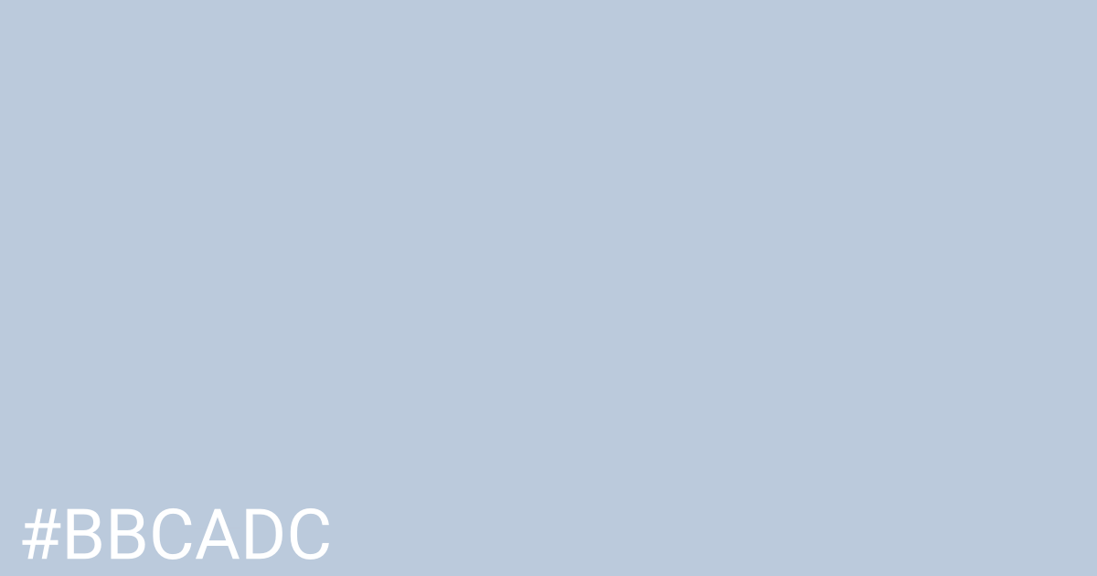 Hex color #bbcadc graphic