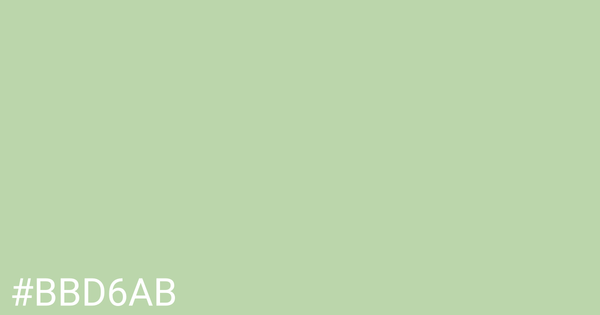 Hex color #bbd6ab graphic