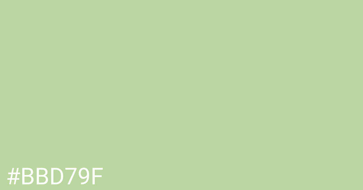 Hex color #bbd79f graphic