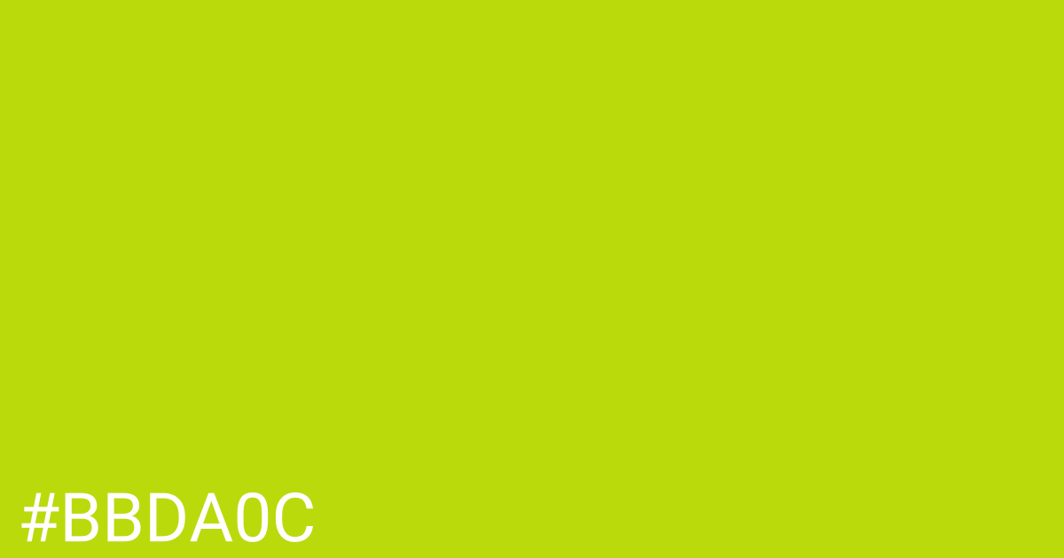 Hex color #bbda0c graphic
