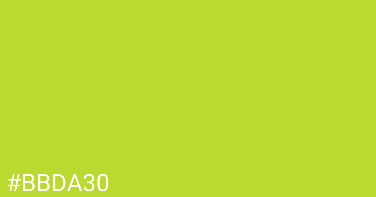 Hex color #bbda30 graphic