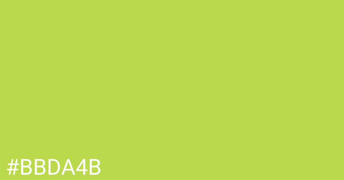 Hex color #bbda4b graphic