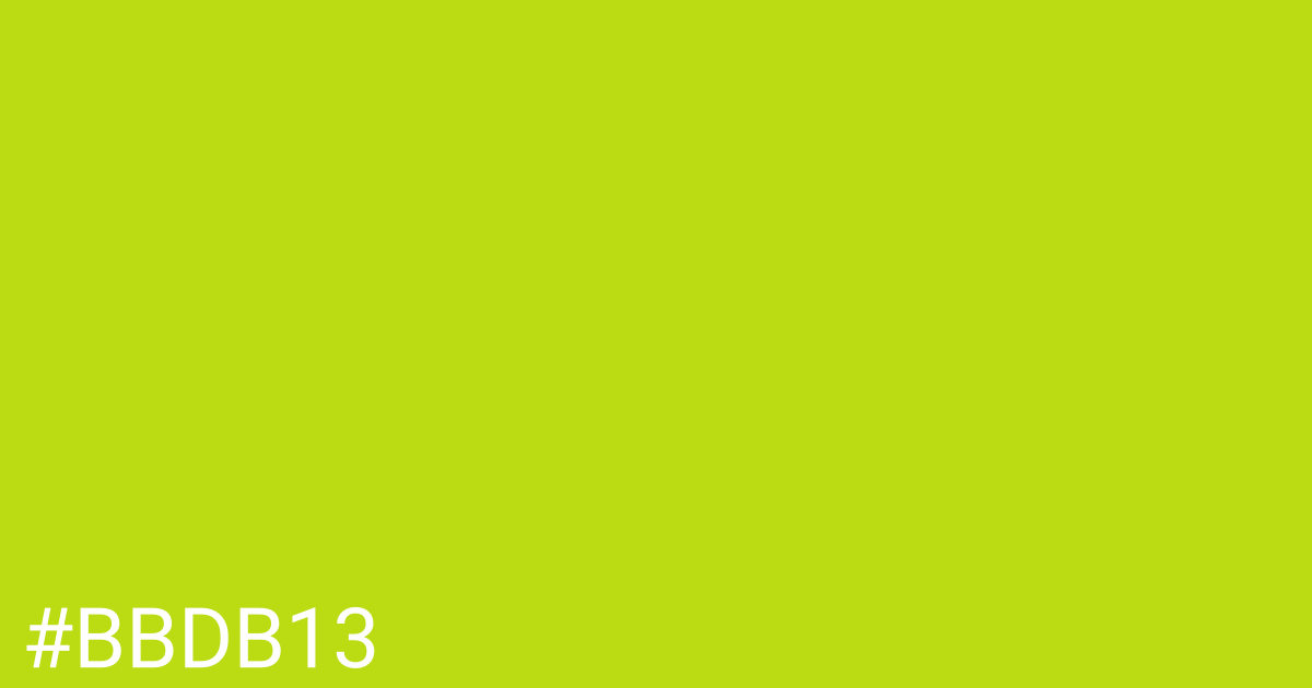 Hex color #bbdb13 graphic