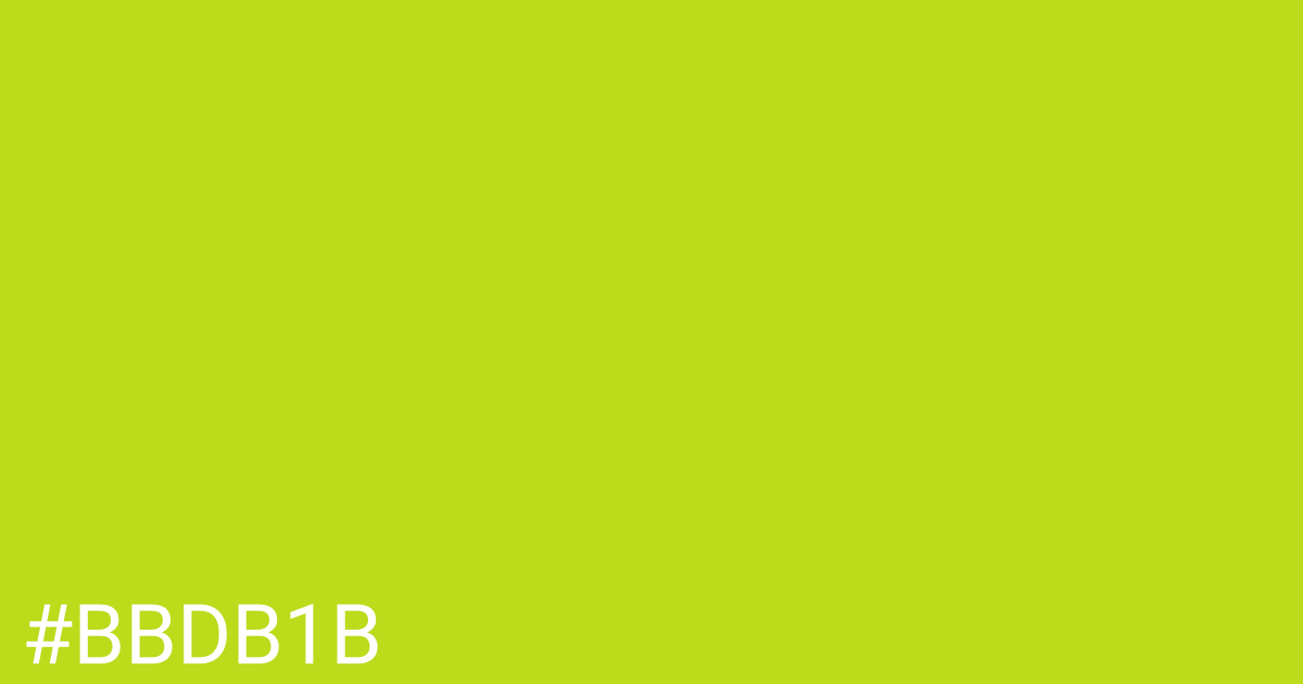 Hex color #bbdb1b graphic