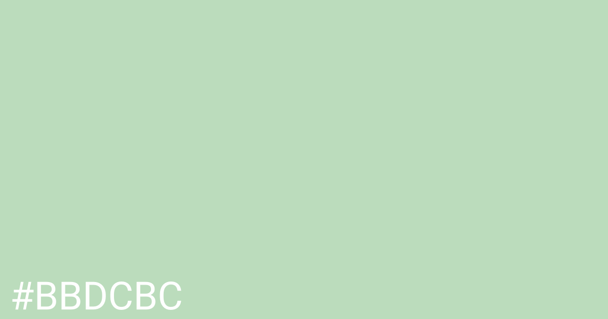 Hex color #bbdcbc graphic