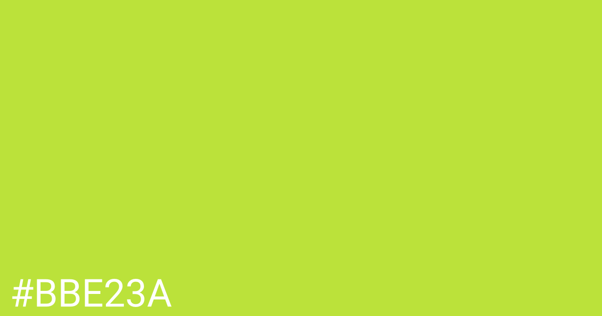 Hex color #bbe23a graphic