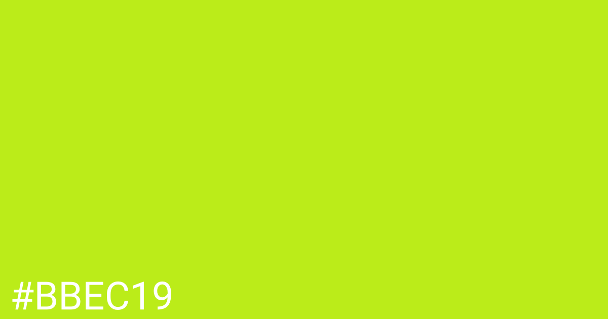 Hex color #bbec19 graphic