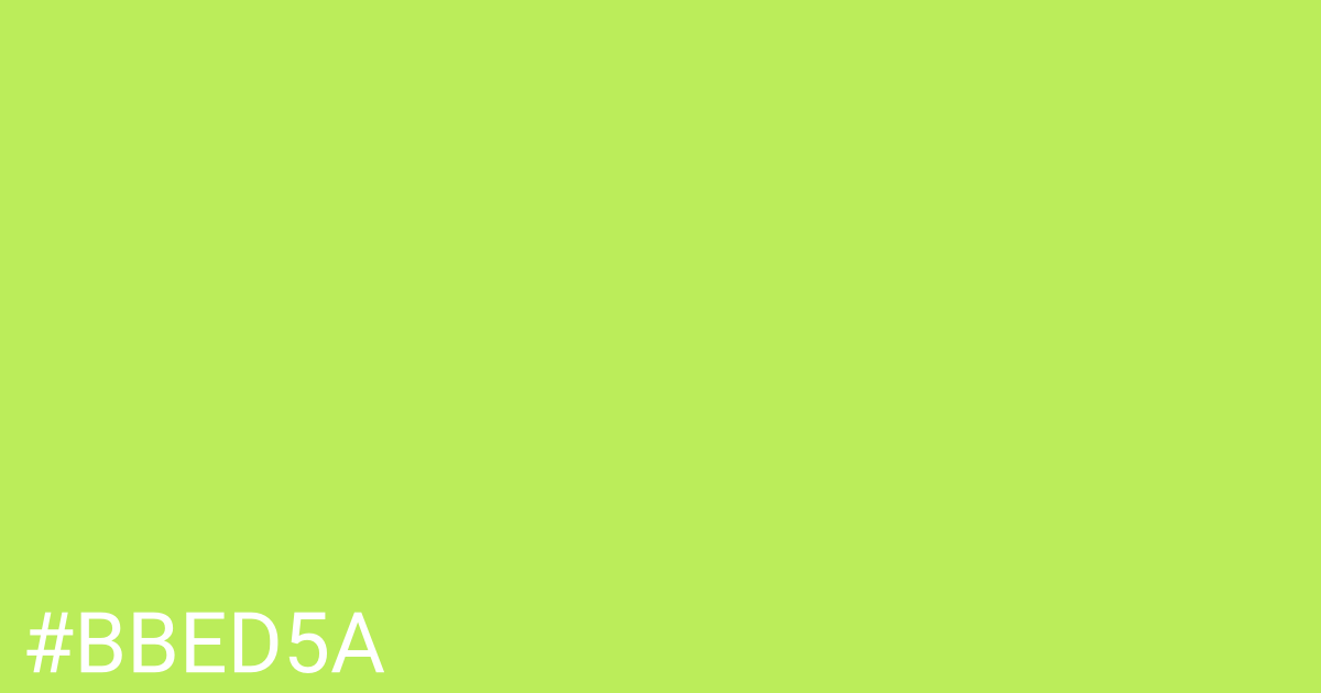 Hex color #bbed5a graphic