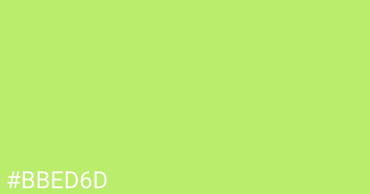 Hex color #bbed6d graphic