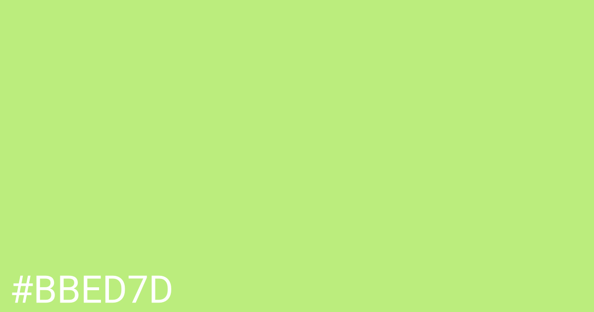 Hex color #bbed7d graphic