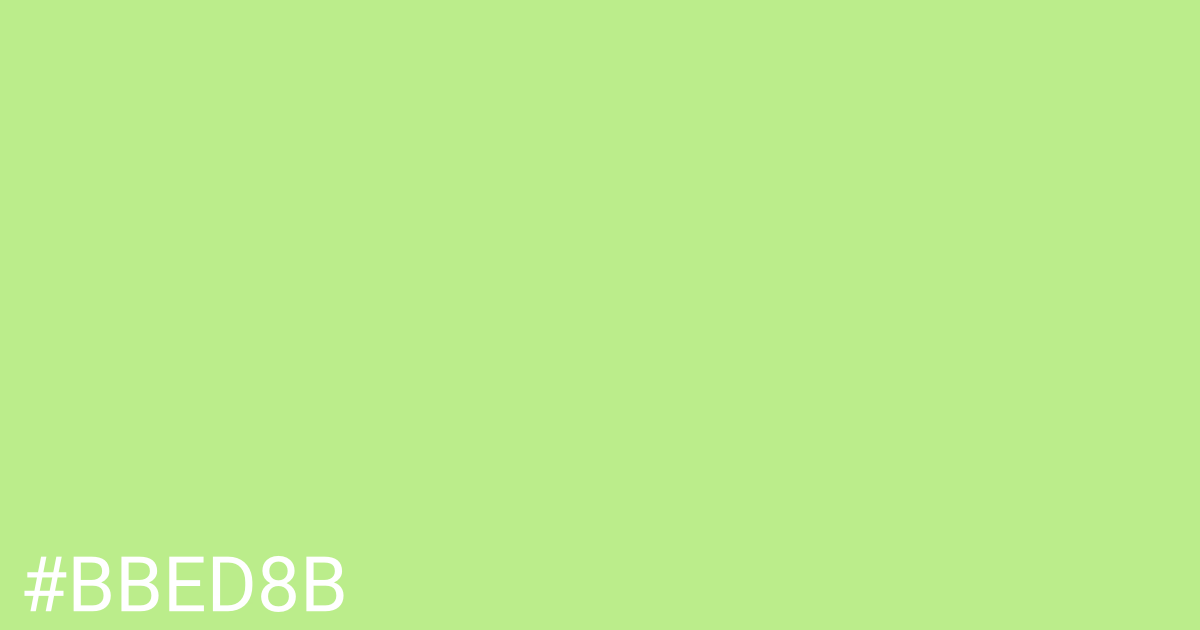 Hex color #bbed8b graphic