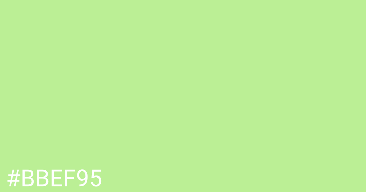 Hex color #bbef95 graphic