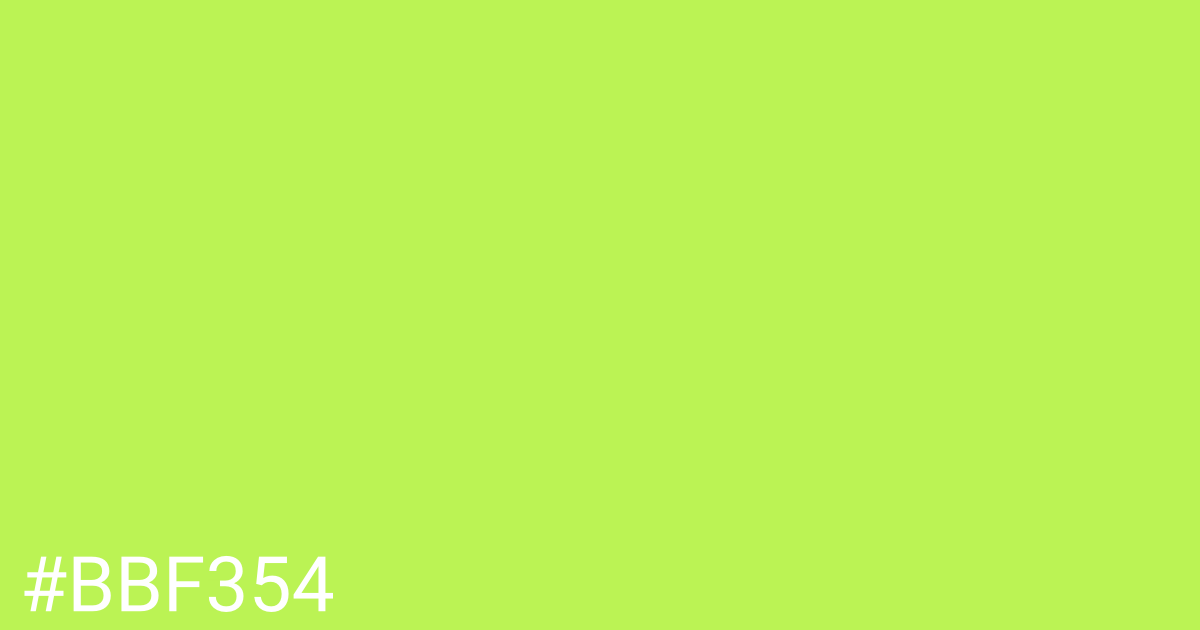 Hex color #bbf354 graphic