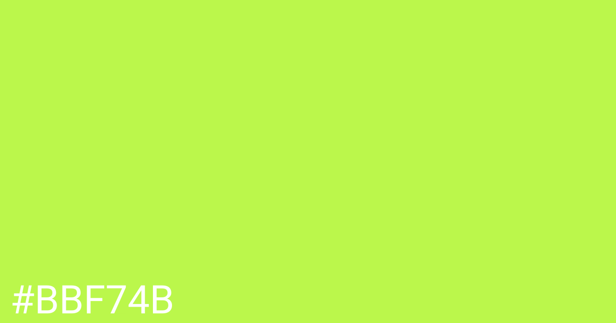 Hex color #bbf74b graphic