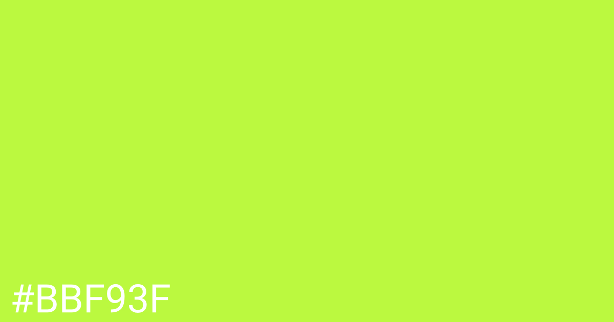 Hex color #bbf93f graphic