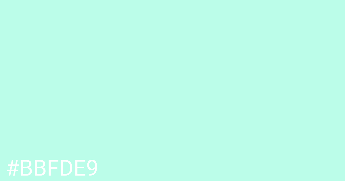 Hex color #bbfde9 graphic