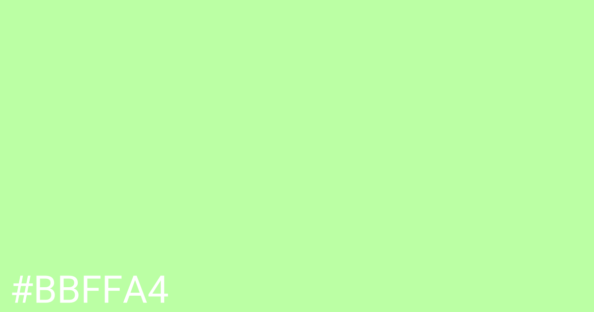 Hex color #bbffa4 graphic