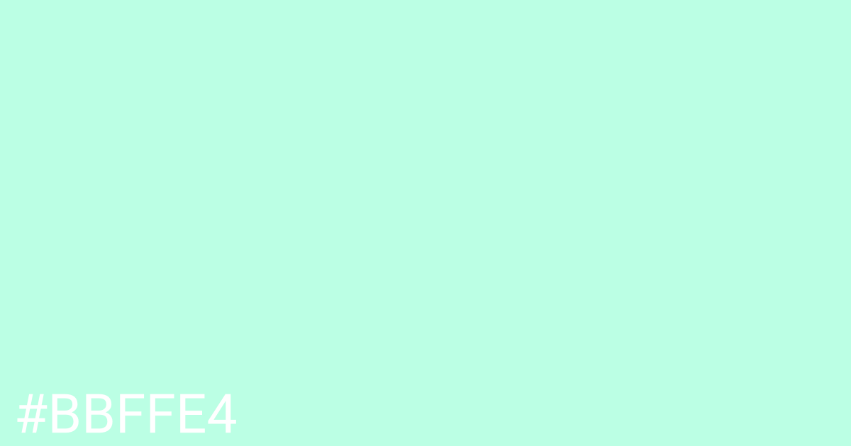 Hex color #bbffe4 graphic
