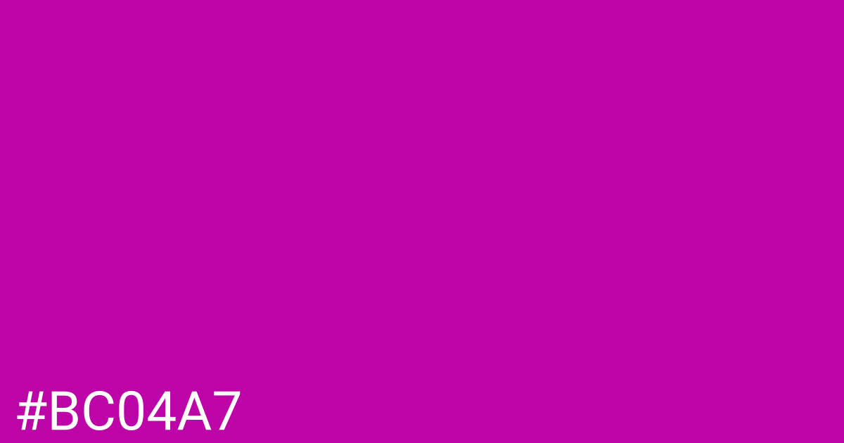 Hex color #bc04a7 graphic