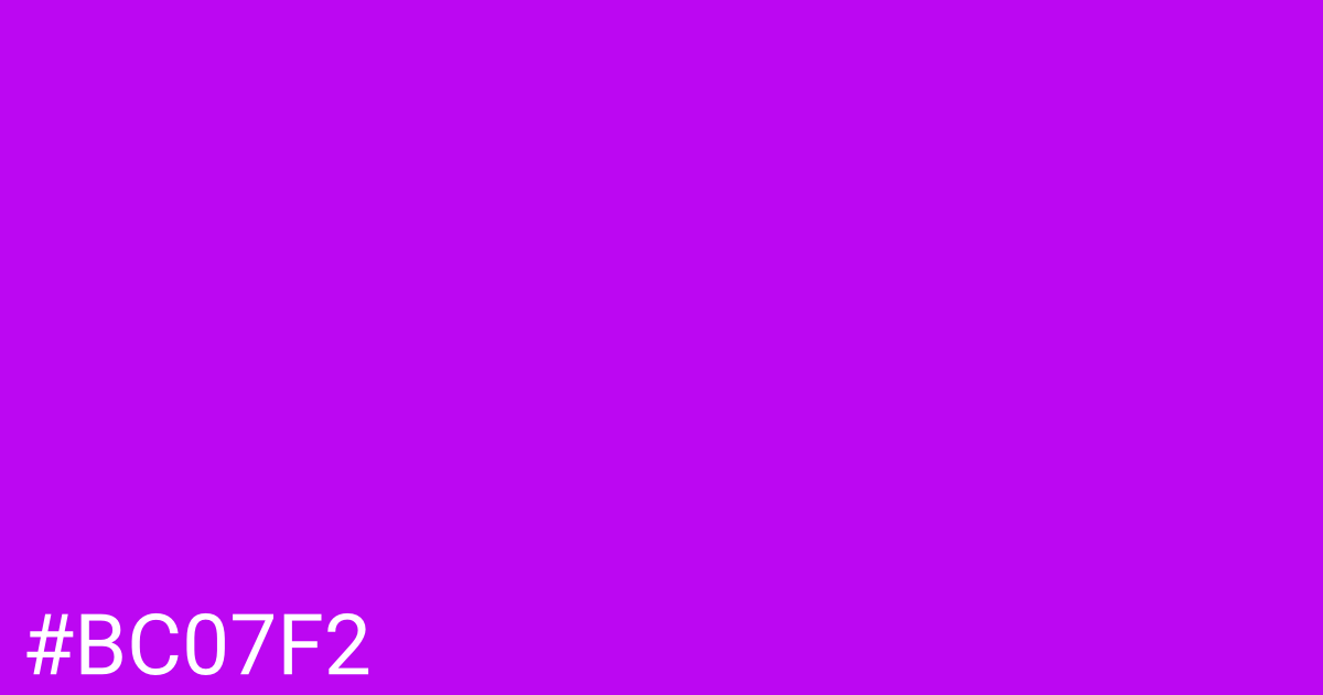 Hex color #bc07f2 graphic