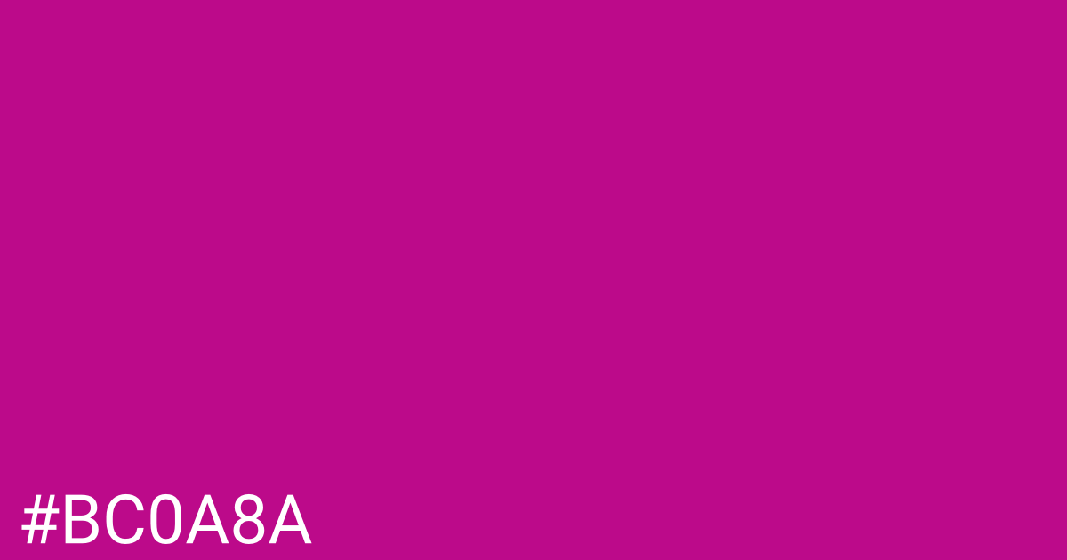 Hex color #bc0a8a graphic