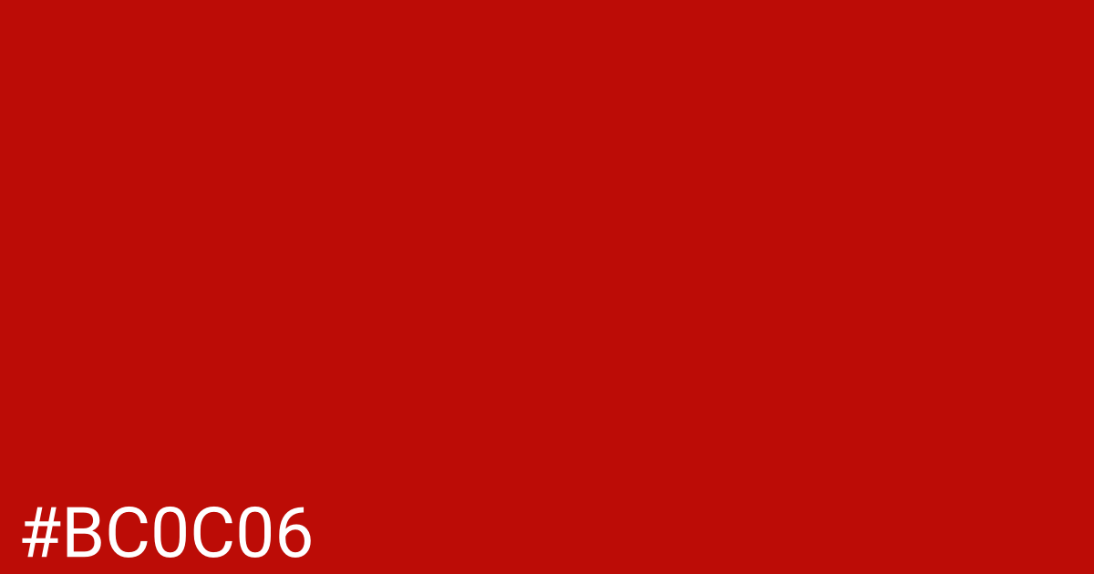 Hex color #bc0c06 graphic
