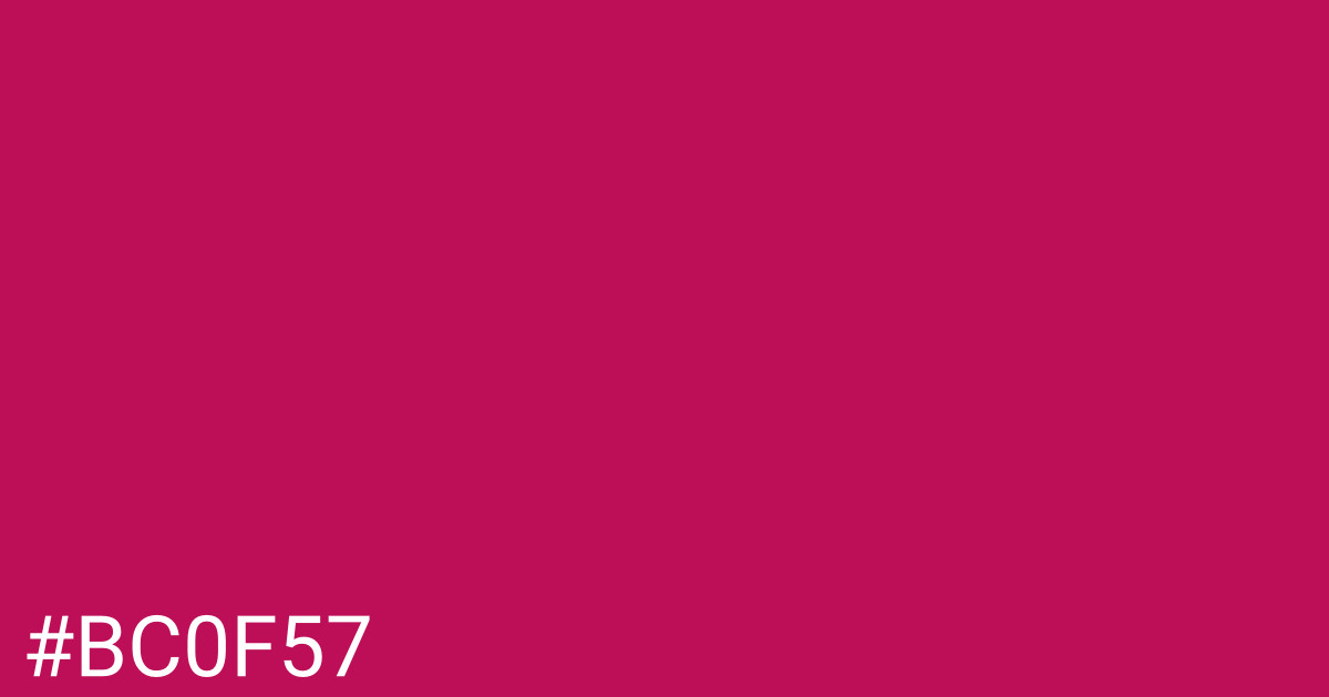 Hex color #bc0f57 graphic
