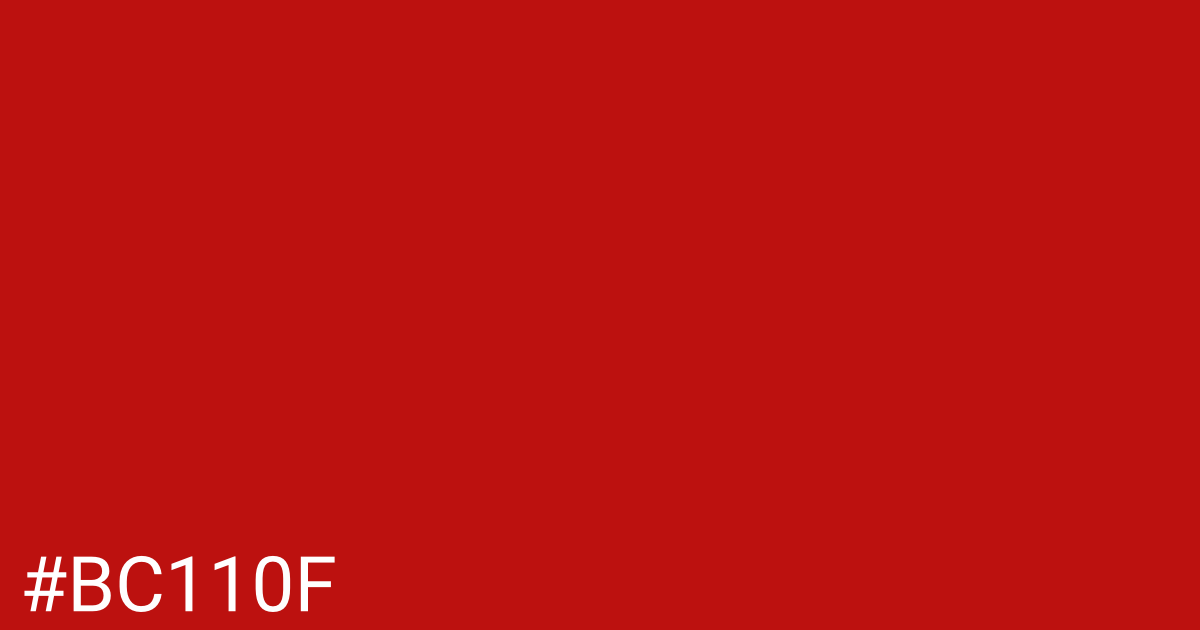 Hex color #bc110f graphic