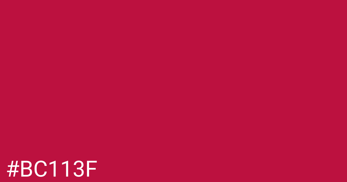 Hex color #bc113f graphic