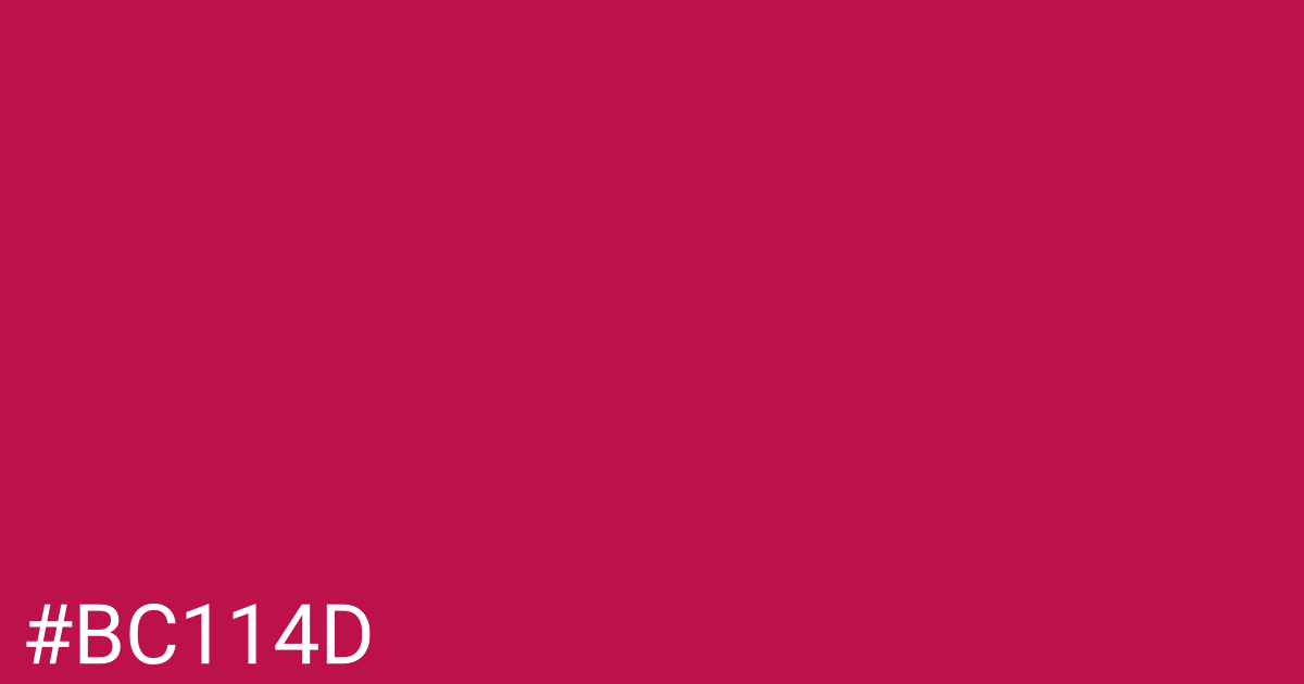 Hex color #bc114d graphic