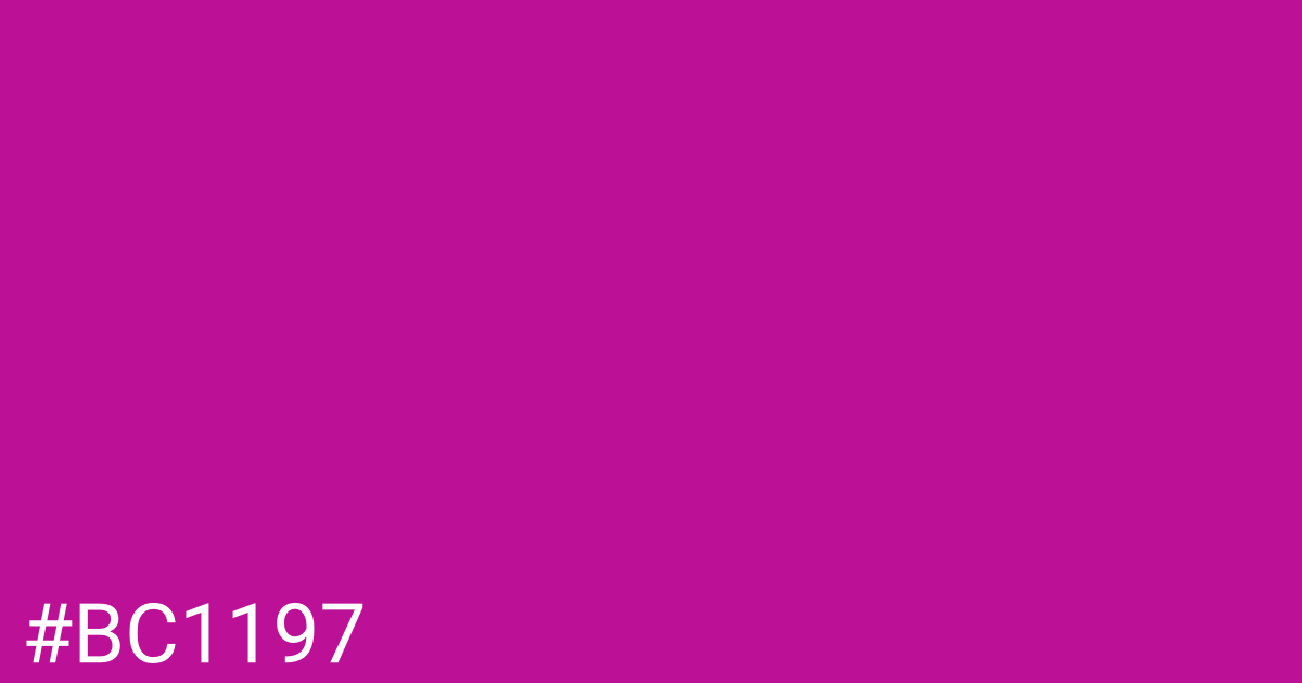 Hex color #bc1197 graphic