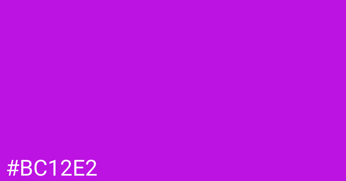 Hex color #bc12e2 graphic