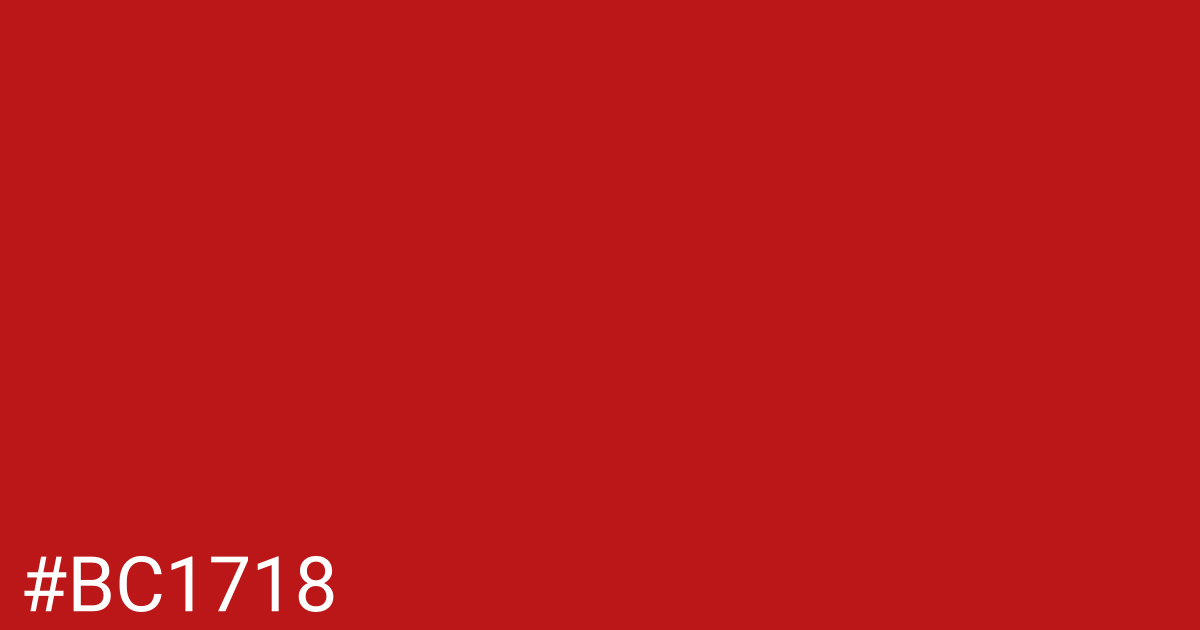 Hex color #bc1718 graphic