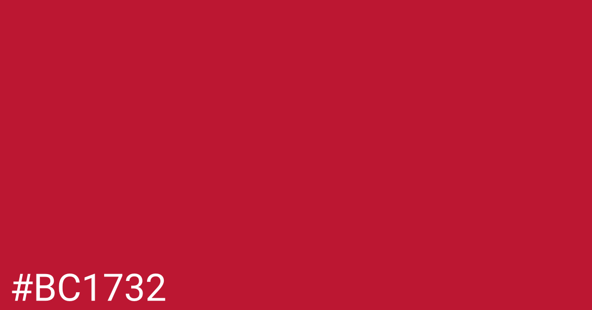 Hex color #bc1732 graphic